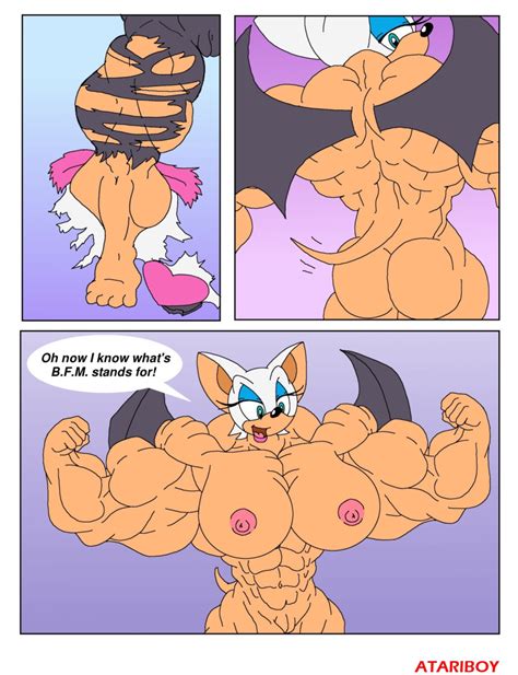 Rule 34 Comic Extreme Muscles Muscular Female Rouge The Bat Sonic Series Tagme What 405108