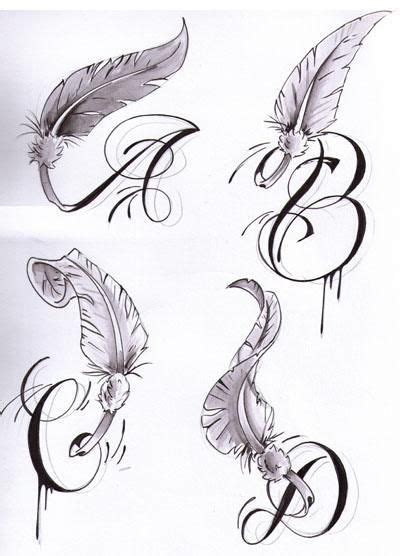 Letter Tattoos Initial Letters With Wings Tattoos And Tattoo
