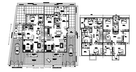 Residential Bungalow Drawings Detail 2d View Floor Plan Dwg File Cadbull