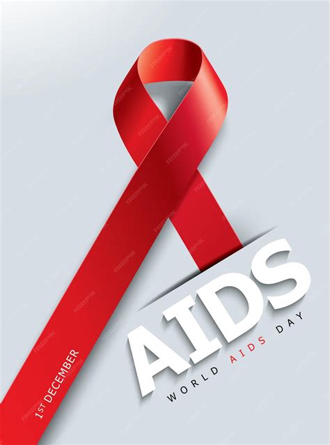 Premium Vector Aids Awareness Red Ribbon World Aids Day Concept Vector Illustration