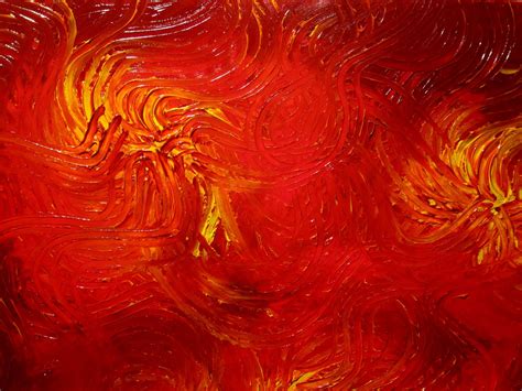 Huge Red Abstract Painting Textured Wall Art Original Passionate Home