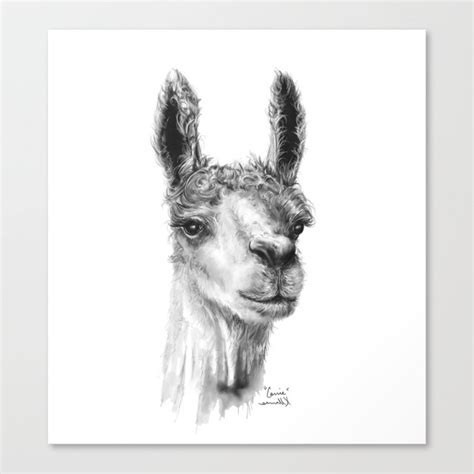 Llama Carrie Canvas Print By Llamas Art Show Society6