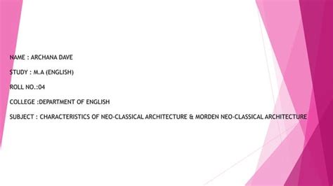 Neo Classical Age Ppt