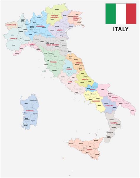 Mapa Da Itália Europa Destinos