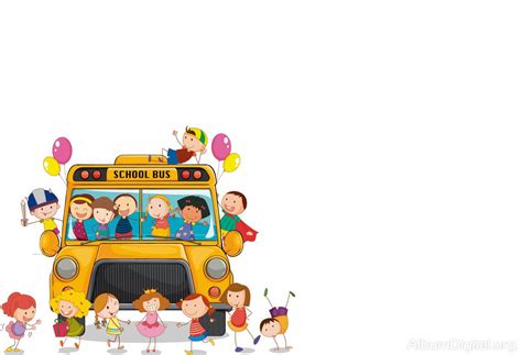 Fondo Escolar Hofmann Para Album Classic Niños En El Bus