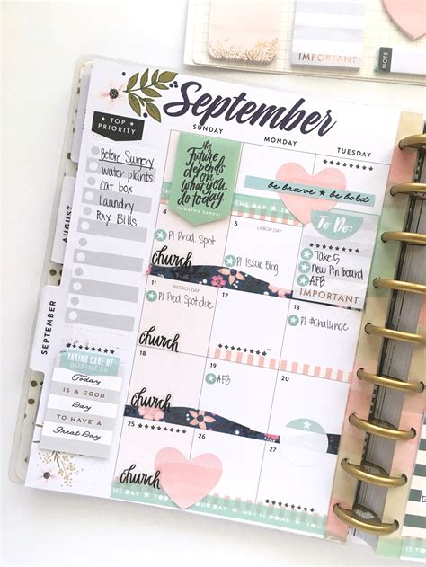 September Monthly In The Botanical Garden Happy Planner™ — Me And My