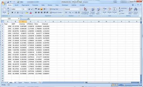 Sample Of Excel Spreadsheet With Data —