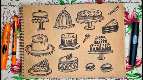 How To Draw Desserts L Как рисовать ДЕСЕРТЫ Youtube