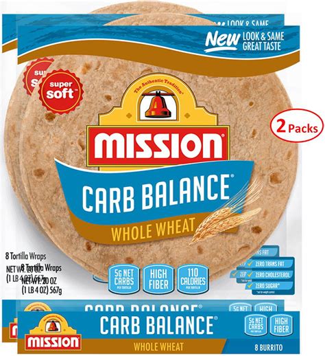 Mission Carb Balance 10 Burrito Whole Wheat Tortillas Low Carb Keto