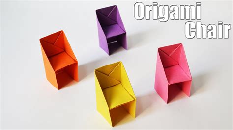 How To Make An Origami Chair Easy Tutorial Youtube