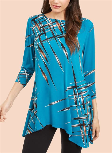 Us 3099 Casual Printed Tunic Blouse