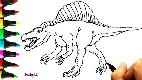 If the 'download' 'print' buttons don't work, reload this page by f5 or. How to Draw Spinosaurus in Jurassic World and Spinosaurus ...