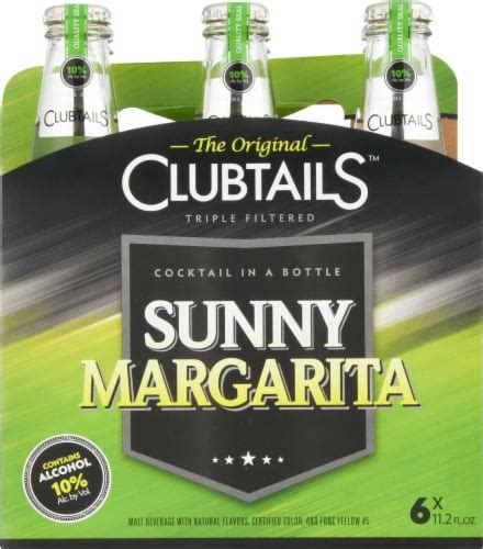 clubtails™ sunny margarita malt beverage 6 bottles 11 2 fl oz kroger