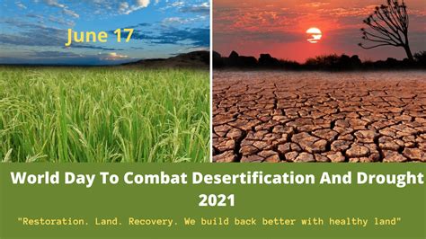 World Day To Combat Desertification And Drought 2021 Theme June 17