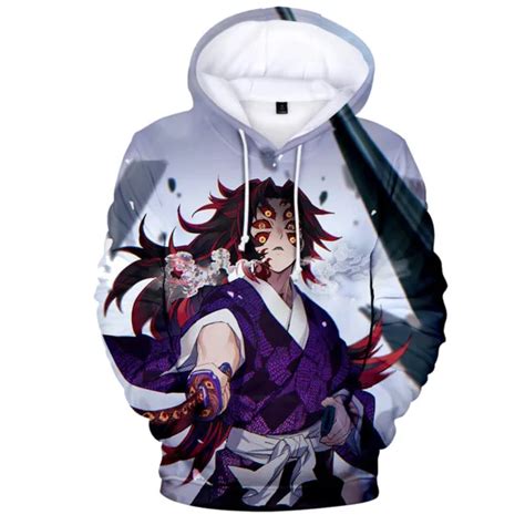 Demon Slayer Anime Kokushibo 3d Printing Hoodie Sweatshirts Unisex Coat