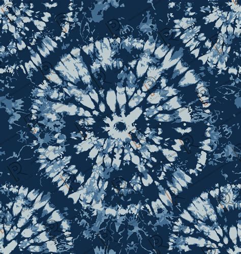 Navy Blue Tie Dye Seamless Pattern Background Vector Etsy