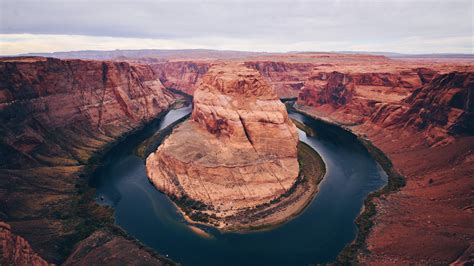Download Wallpaper 3840x2160 Canyon Rocks River Landscape View 4k