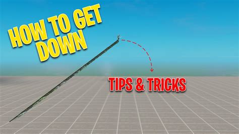 Fortnite Tips And Tricks How To Get Down From Height Youtube