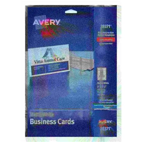 Avery Business Cards 2 X 35 Sure Fe Pk100 28371 Zoro