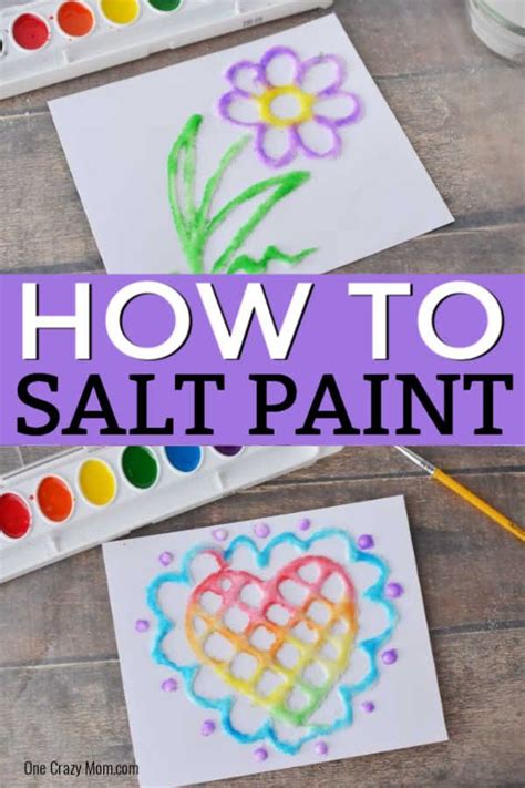 The Words How To Salt Paint Are Painted On Paper With Watercolors Next