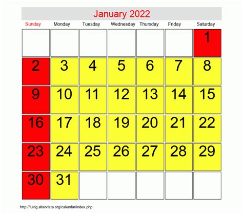 January 2022 Roman Catholic Saints Calendar