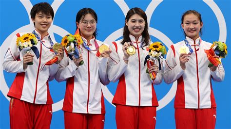 Double Gold Glory For China Women Us Men In Olympics Swimming