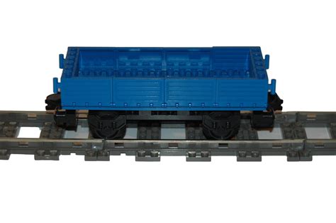 Lego 9v Eisenbahn Train 4563 Waggon Blauer Waggon Ohne Ladung Wagon