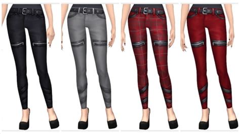 Punk Jeans By Annabellee25 Sims 4 Female Clothes