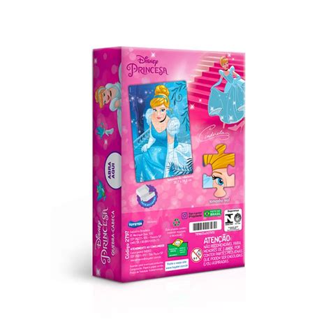 Quebra Cabeça Disney Princesa Cinderela 60 Peças Toyster Toymania