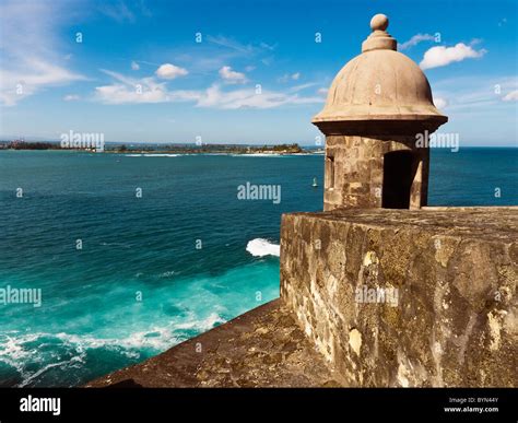 San Juan Bay View From El Morro Fort San Juan Puerto Rico Stock Photo