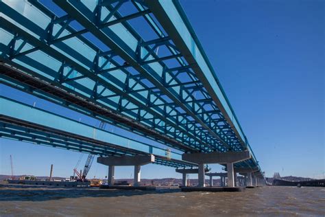 The two most common types of modern steel girder bridges are plate and box. Steely Progress Crews Ramp Up Girder Installation | The ...