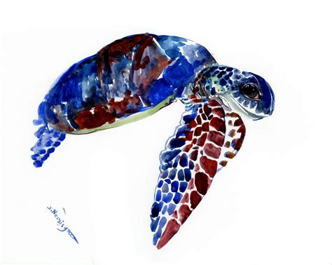 Sea Turtle Artwork Original Watercolor Painting Etsy In 2021 Sea
