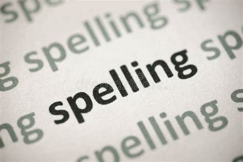 Word Spelling Printed On Paper Macro Stock Photo Image Of Education