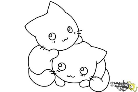 Chibi Cat Drawing Easy Color The Drawing With Amazing Compositions Of