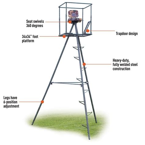 Hunting Sports And Outdoors Guide Gear 13 Deluxe Tripod Deer Stand