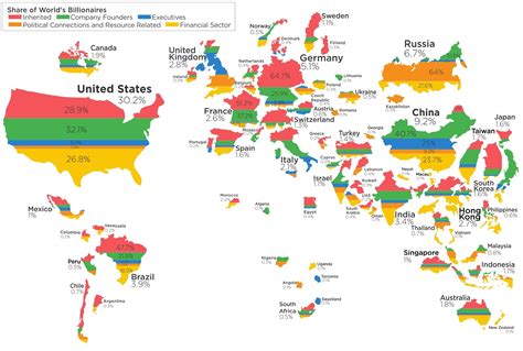 This Map Shows Where The Worlds Billionaires Got Their Money