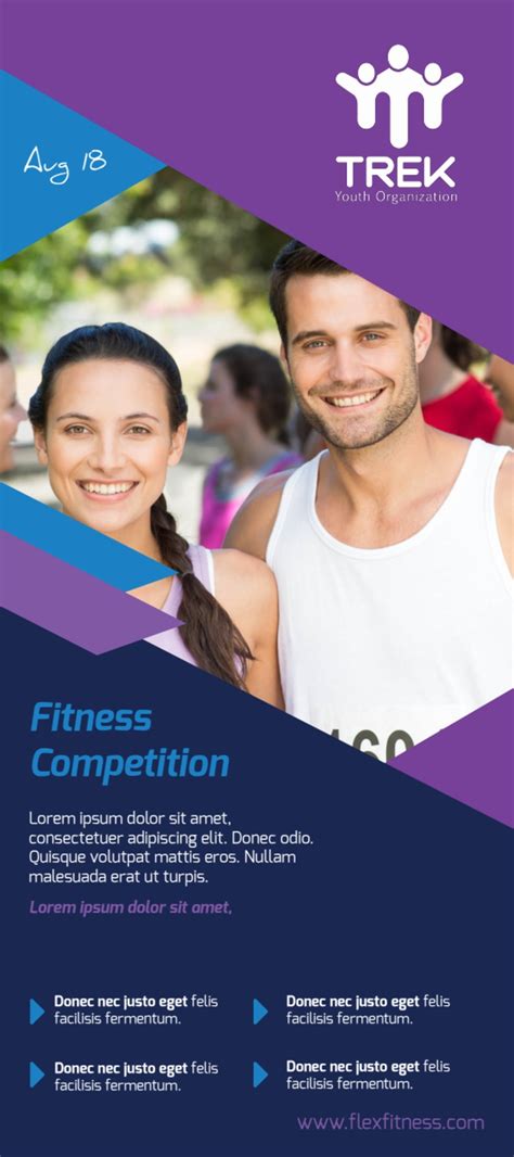 Blue Fitness Competition Flyer Template Mycreativeshop