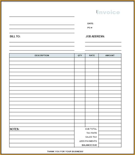 Free Printable Invoice Template Pdf Shop Fresh 20056 Hot Sex Picture