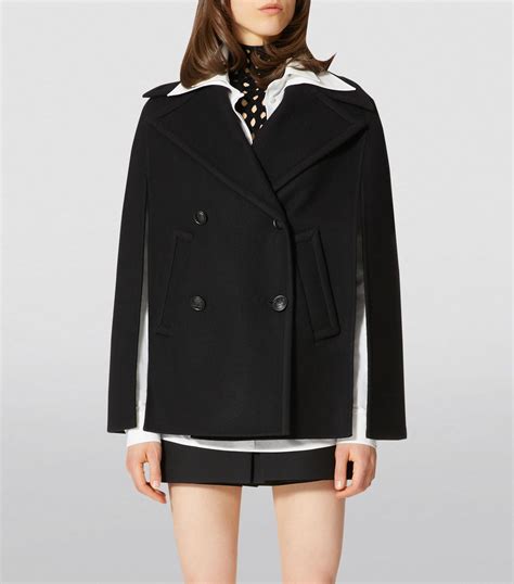 Valentino Wool Rich Double Breasted Cape Harrods Us