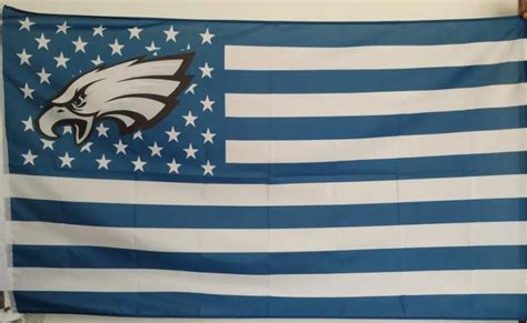 Philadelphia Eagles Flag With Star And Stripe 3ftx5ft Banner 100d