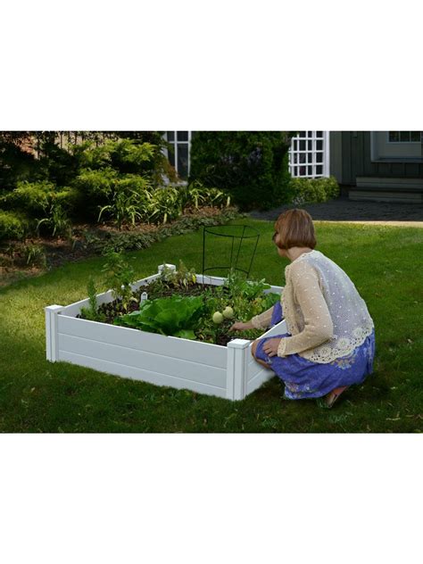 White Vinyl Raised Garden Bed 4 X 4 X 11 Gardeners Supply