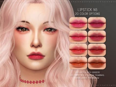 4w25 Lipstick N5 The Sims 4 Download Simsdomination Sims The