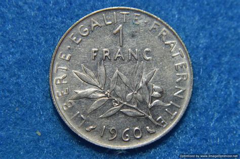 France 1960 1 Franc 6g Nickel For Sale Buy Now Online Item 219722