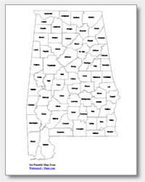 Printable Alabama Maps State Outline County Cities Printable Map
