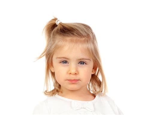 Pretty Blonde Baby Girl With Blue Eyes Stock Photo Image Of Adorable