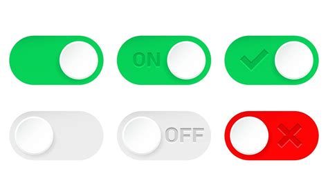 Vector Illustration Of On And Off Slider Button Suitable For Design