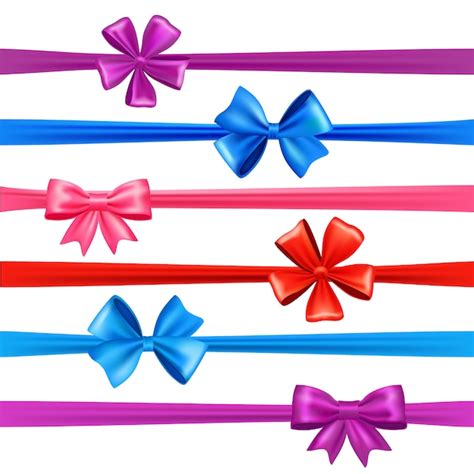 Free Vector Bows And Ribbons Set
