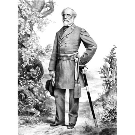 Digitally Restored Civil War Artwork Of General Robert E Lee Poster