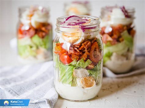 Low Carb Cobb Salad In A Jar Ketodiet Blog