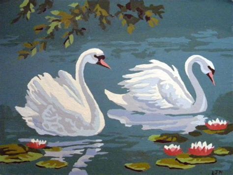 29ddd Paint By Number Museum Swan Painting Swans Art Bird Art